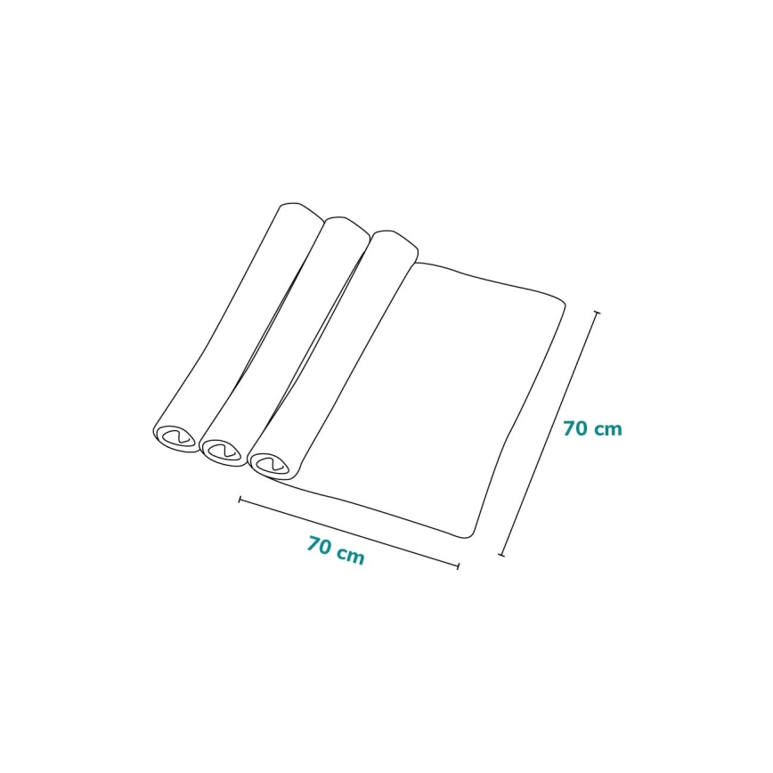 Lionelo - 3-osaline bambusest mähkimislinade komplekt BAMBOO SET 70x70 cm Dot