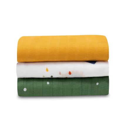 Lionelo - 3 tk bambusest mähkmed BAMBOO SET 70x70 cm Dino