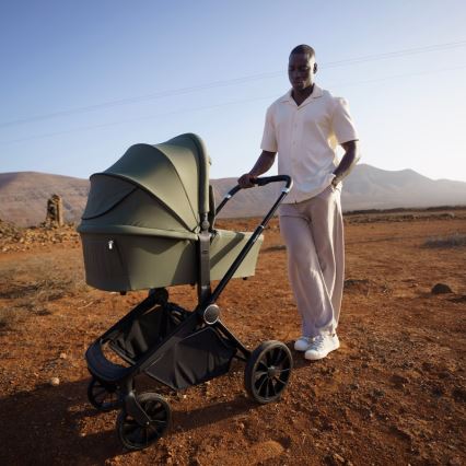 Lionelo - 3-ühes kombineeritud jalutuskäru MIKA PLUS oliiviroheline