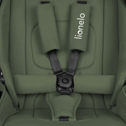 Lionelo - 3-ühes kombineeritud jalutuskäru MIKA PLUS oliiviroheline