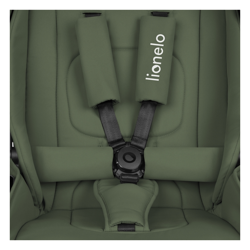 Lionelo - 3-ühes kombineeritud jalutuskäru MIKA PLUS oliiviroheline