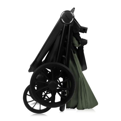 Lionelo - 3-ühes kombineeritud jalutuskäru MIKA PLUS oliiviroheline