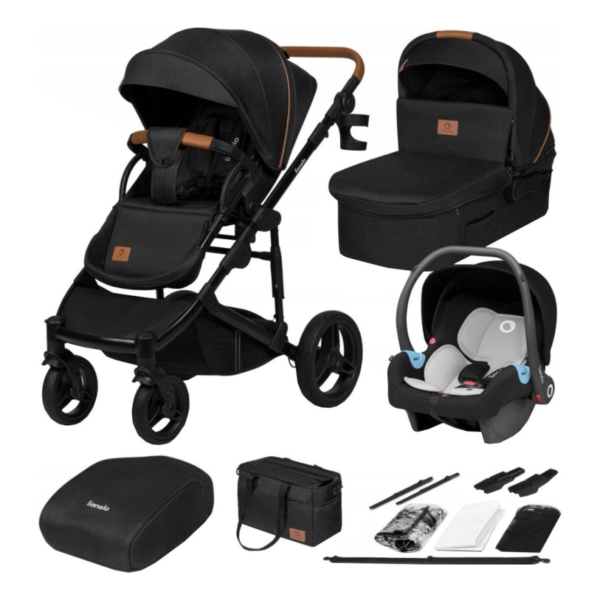 Lionelo - 3-ühes kombineeritud käru MARI TOUR Black Onyx