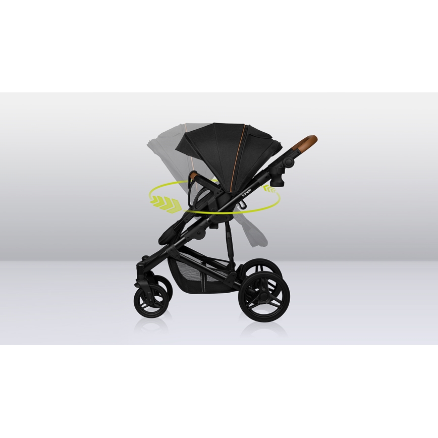 Lionelo - 3-ühes kombineeritud käru MARI TOUR Black Onyx