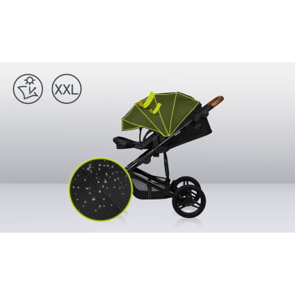 Lionelo - 3-ühes kombineeritud käru MARI TOUR Black Onyx