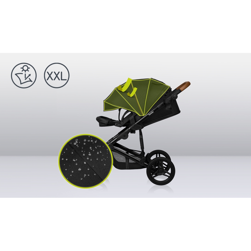 Lionelo - 3-ühes kombineeritud käru MARI TOUR Black Onyx