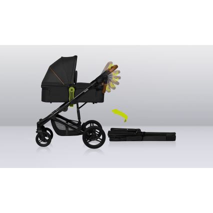 Lionelo - 3-ühes kombineeritud käru MARI TOUR Black Onyx