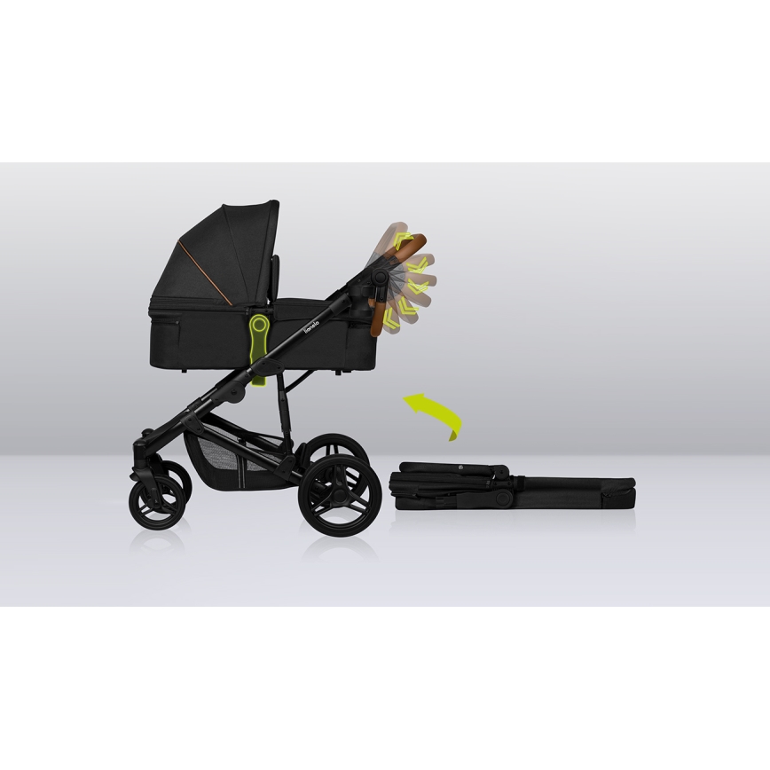 Lionelo - 3-ühes kombineeritud käru MARI TOUR Black Onyx
