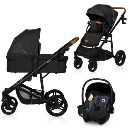 Lionelo - 3-ühes kombineeritud käru MARI TOUR Black Onyx