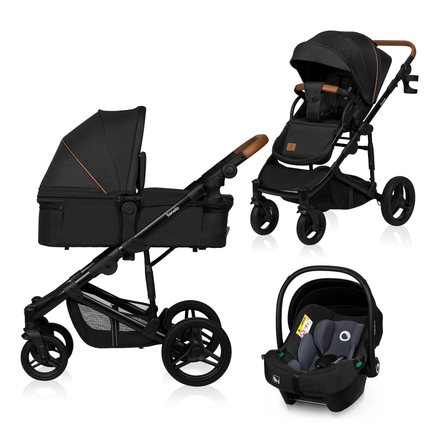 Lionelo - 3-ühes kombineeritud käru MARI TOUR Black Onyx