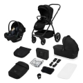 Lionelo - 3-ühes kombineeritud vanker MERIL Black Onyx
