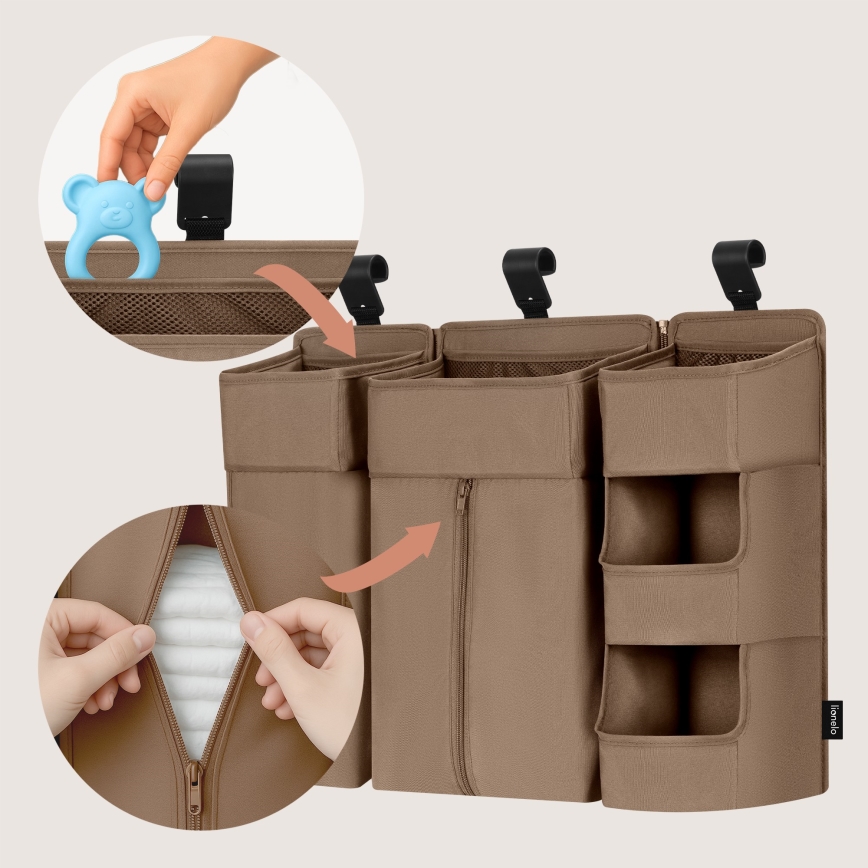 Lionelo - 3-ühes voodikott SIDEPOCKET beež