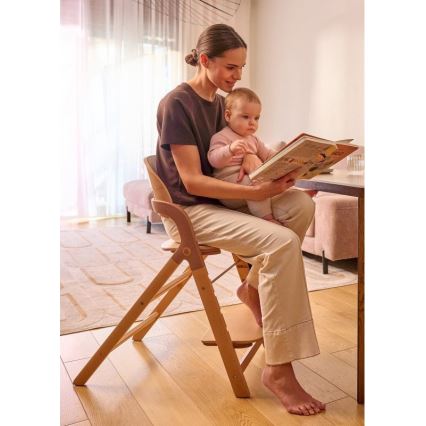 Lionelo - 3‑ühes laste söögitool MEGAN Valge puit