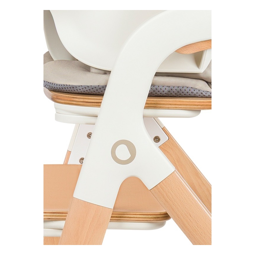 Lionelo - 3‑ühes laste söögitool MEGAN Valge puit