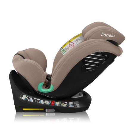 Lionelo - Pööratav lapse turvatool alusega BASTIAAN ONE i-Size 40-150 cm beež liiv