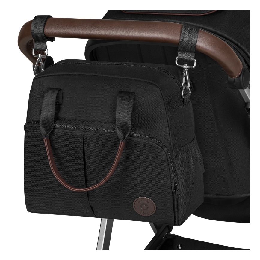 Lionelo - AMBER kombineeritud vanker 3-ühes, must/hõbedane