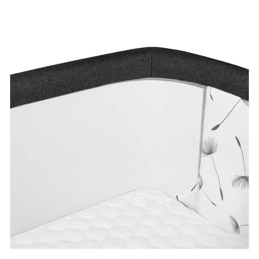 Lionelo - AURORA 3-ühes beebivoodi, must