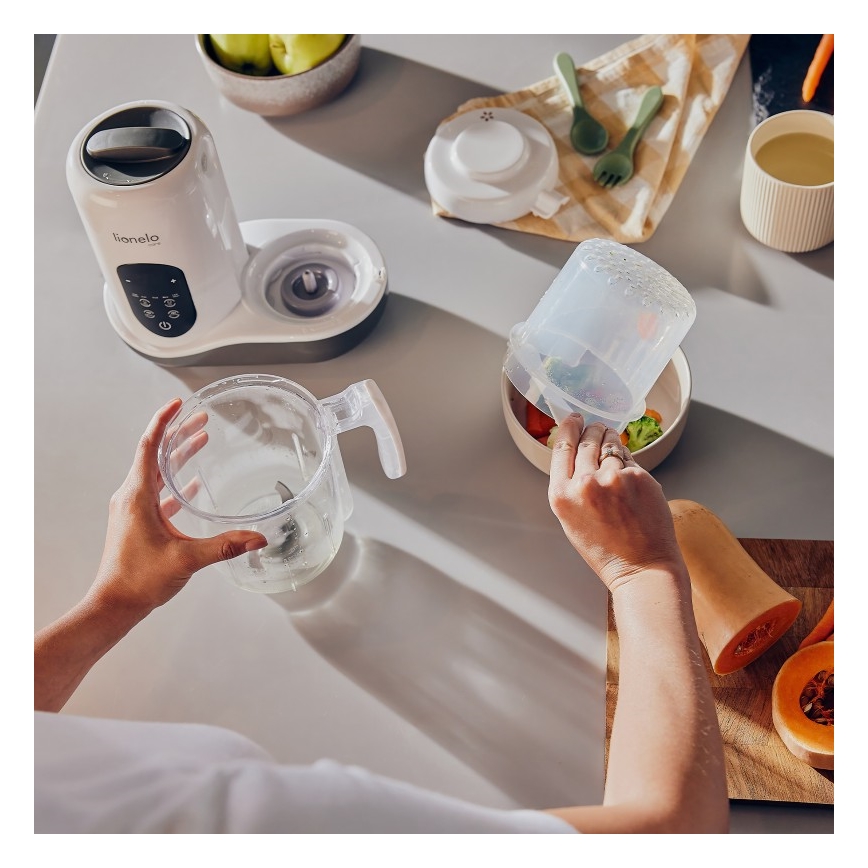 Lionelo - Aurutaja 5-ühes BABYMENU 110W/230V valge/hall