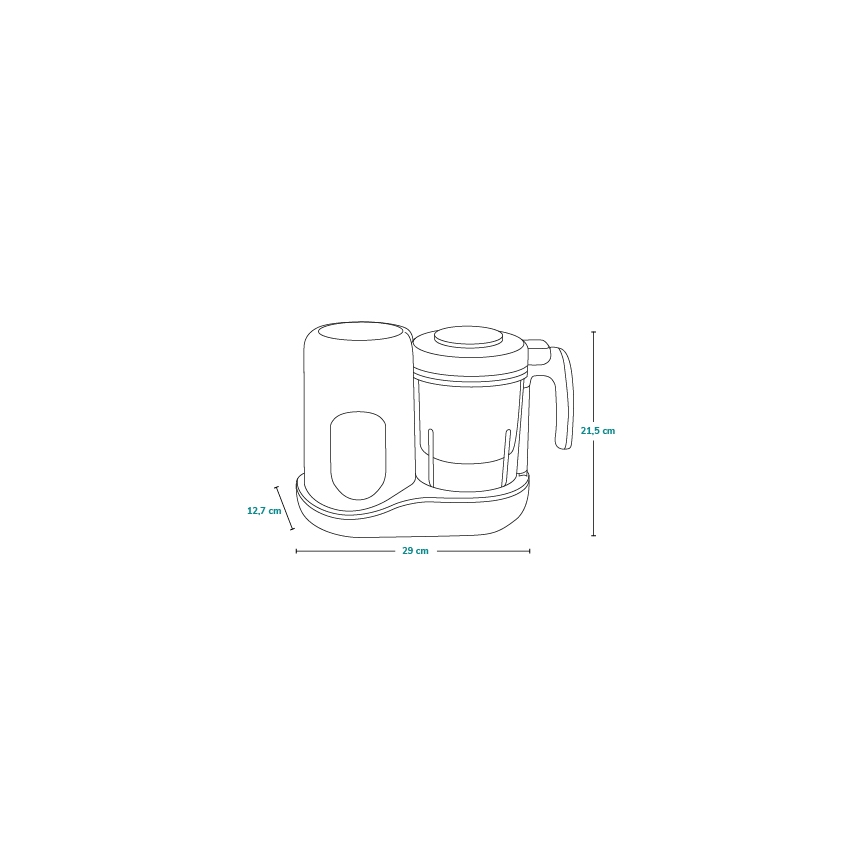 Lionelo - Auruti 5-ühes BABYMENU 110W/230V valge/hall