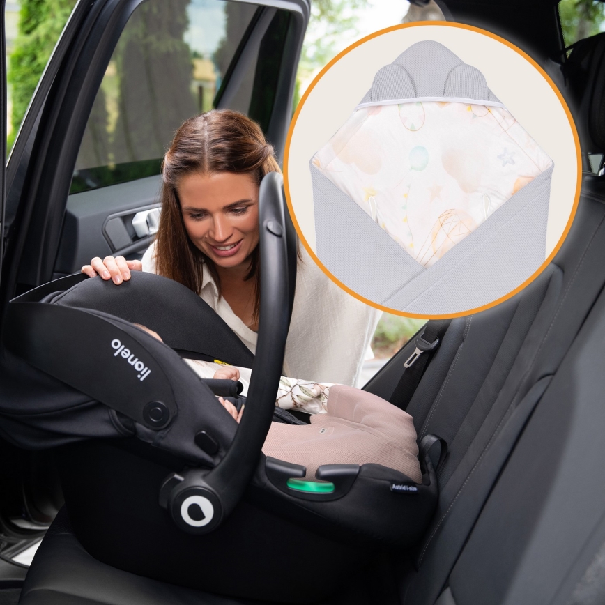 Lionelo - Autokatte TRAVEL SWADDLE 90x90 cm Hall Baloon