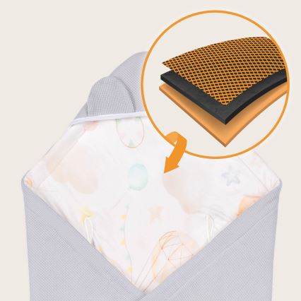 Lionelo - Autokatte TRAVEL SWADDLE 90x90 cm Hall Baloon