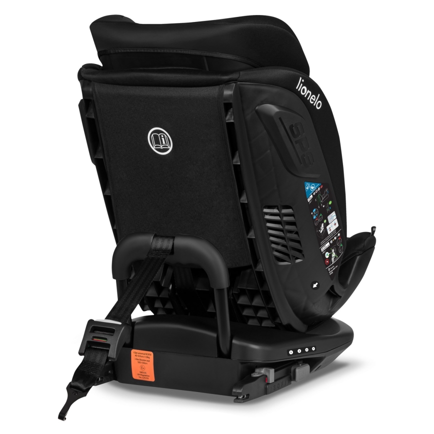 Lionelo - BASTIAAN i-Size alusega pööratav laste turvatool 40-150 cm Black Carbon