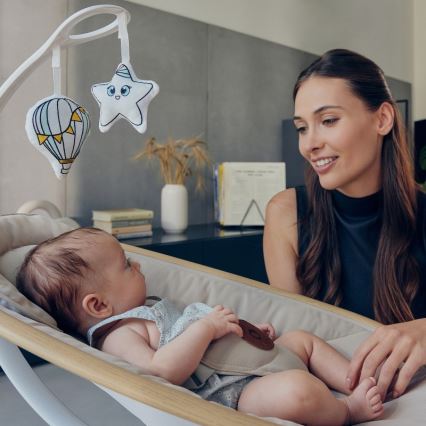 Lionelo - Beebikiik OLIVIA meloodiaga, beež naturaalne + kaugjuhtimispult