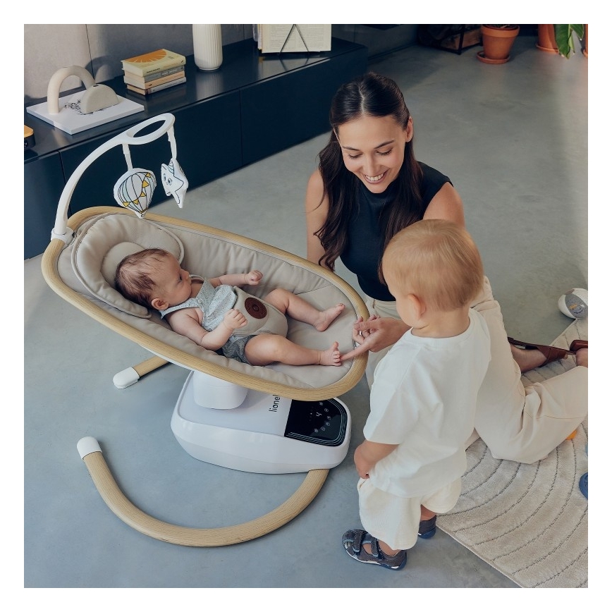 Lionelo - Beebikiik OLIVIA meloodiaga, beež naturaalne + kaugjuhtimispult