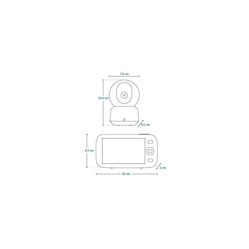 Lionelo - Beebimonitor BABYLINE 9.1, 5V, 3600 mAh