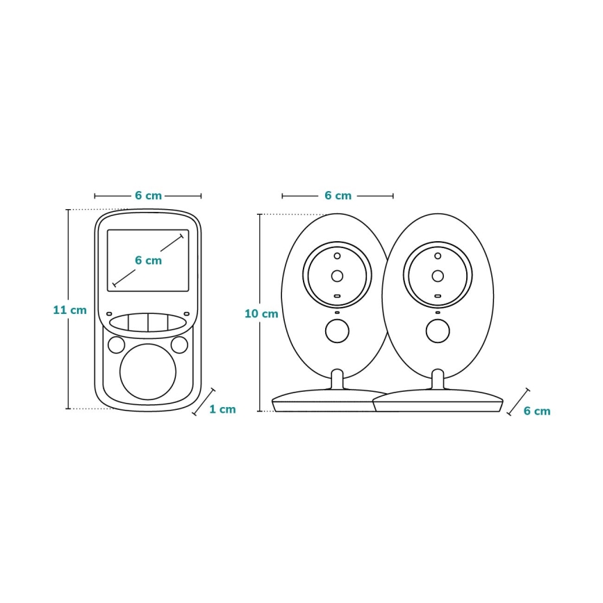 Lionelo - Beebimonitor ekraaniga BABYLINE 5.1 230V 1000 mAh