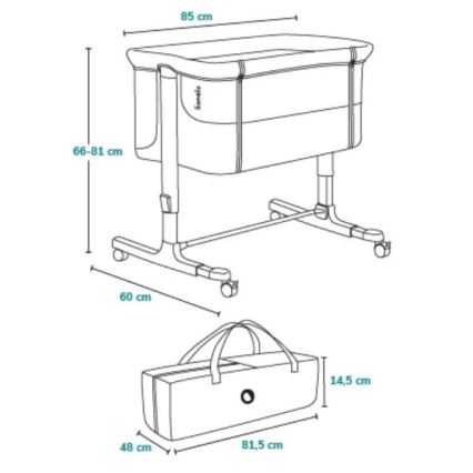 Lionelo - beebivoodi 3-ühes AURORA hall