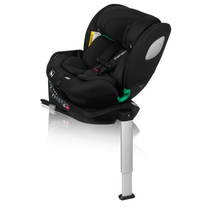 Lionelo - Turvatool alusega, pööratav BRAAM AIR i-Size 40-150 cm süsinikmust