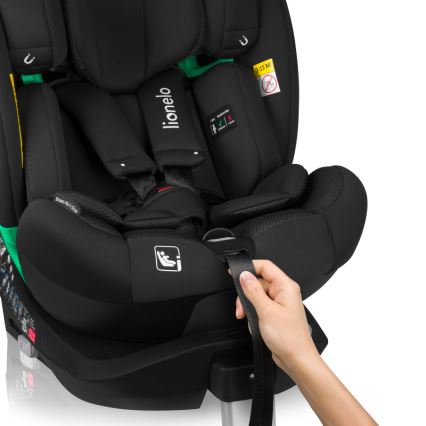 Lionelo - Turvatool alusega, pööratav BRAAM AIR i-Size 40-150 cm süsinikmust