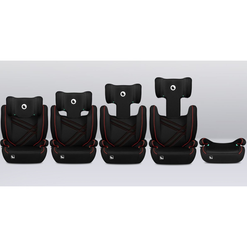 Lionelo - HUGO i-Size turvatool 100-150 cm must/punane