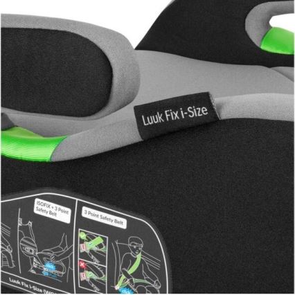 Lionelo - Istmetõstja LUUK FIX i-Size 125-150 cm must/hall