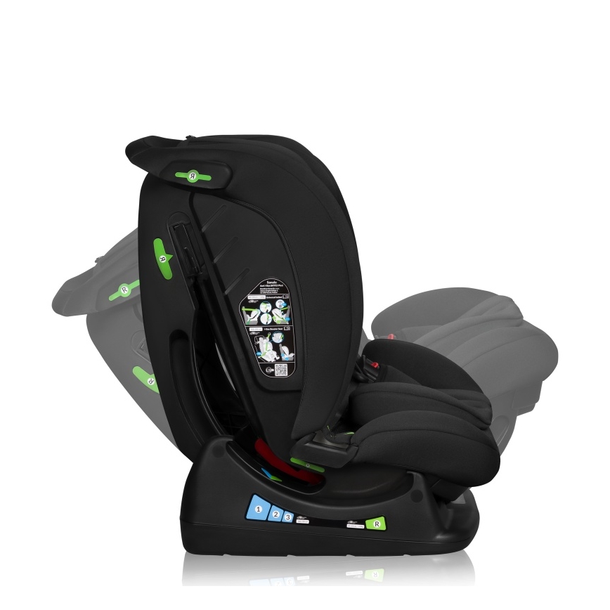 Lionelo - IZZY i-Size laste turvatool 40-150 cm Must Carbon