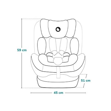 Lionelo - IZZY i-Size laste turvatool 40-150 cm must-hall