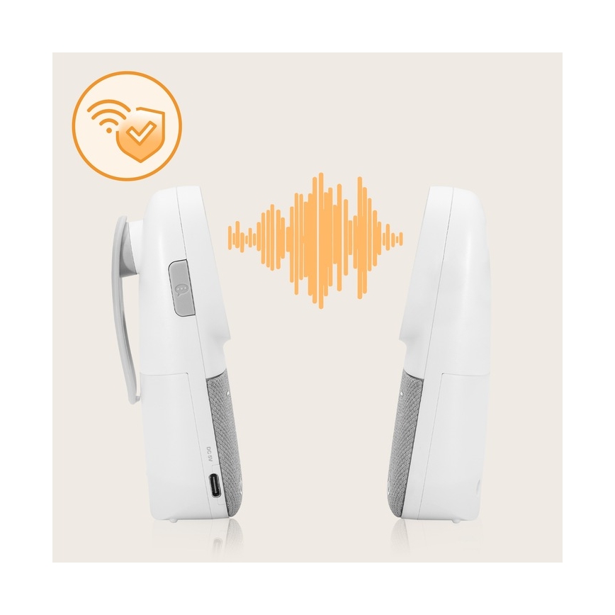 Lionelo - Juhtmevaba laadimisega laste audio beebimonitor BABYLINE 2.3 5V