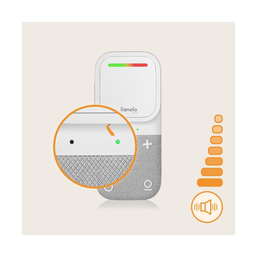 Lionelo - Juhtmevaba laetav beebimonitor heliga BABYLINE 2.2 5V