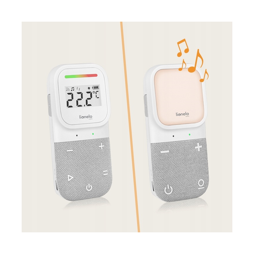 Lionelo - Juhtmevaba laetav beebimonitor heliga BABYLINE 2.3 5V
