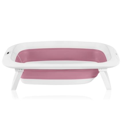 Lionelo - kokkupandav beebivann koos termomeetriga BABY BUBBLE 2x LR44 Roosa magnoolia