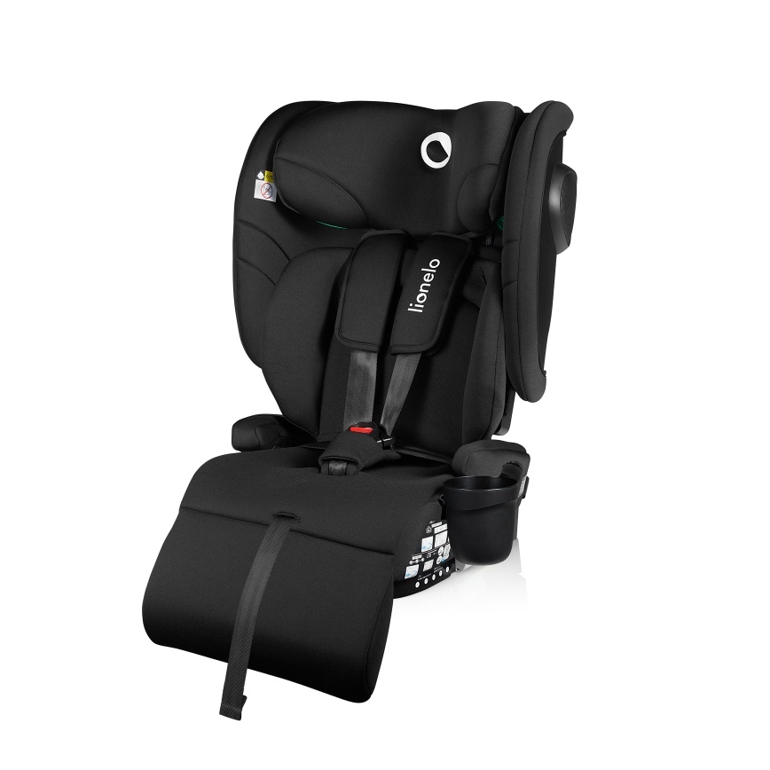 Lionelo - kokkupandav laste turvatool NELLY i-Size 76-150 cm Black Carbon
