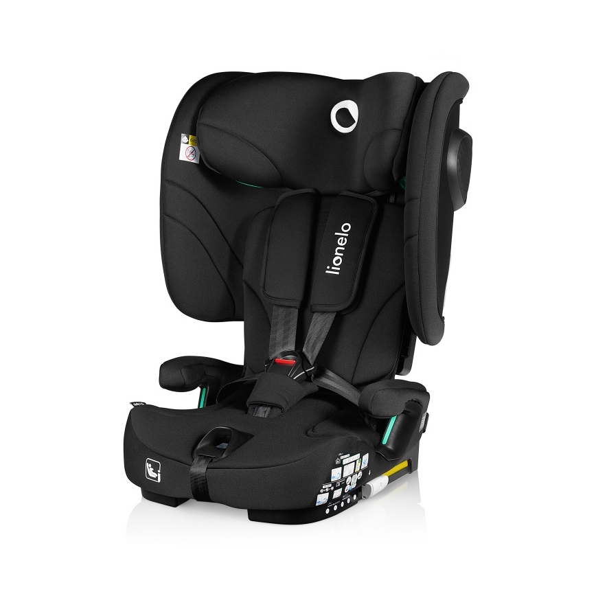 Lionelo - kokkupandav laste turvatool NELLY i-Size 76-150 cm Black Carbon