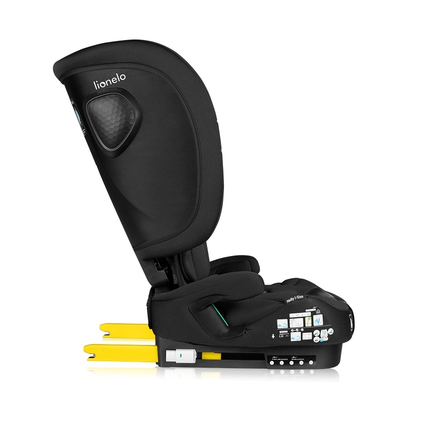 Lionelo - kokkupandav turvatool NELLY i-Size 76-150 cm Black Carbon