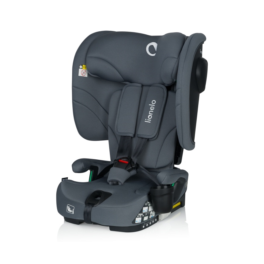 Lionelo - Kokkupandav turvatool NELLY i-Size 76-150 cm grafiit-hall