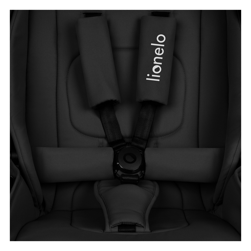 Lionelo - kombineeritud 2‑ühes jalutuskäru MIKA PLUS Black Onyx