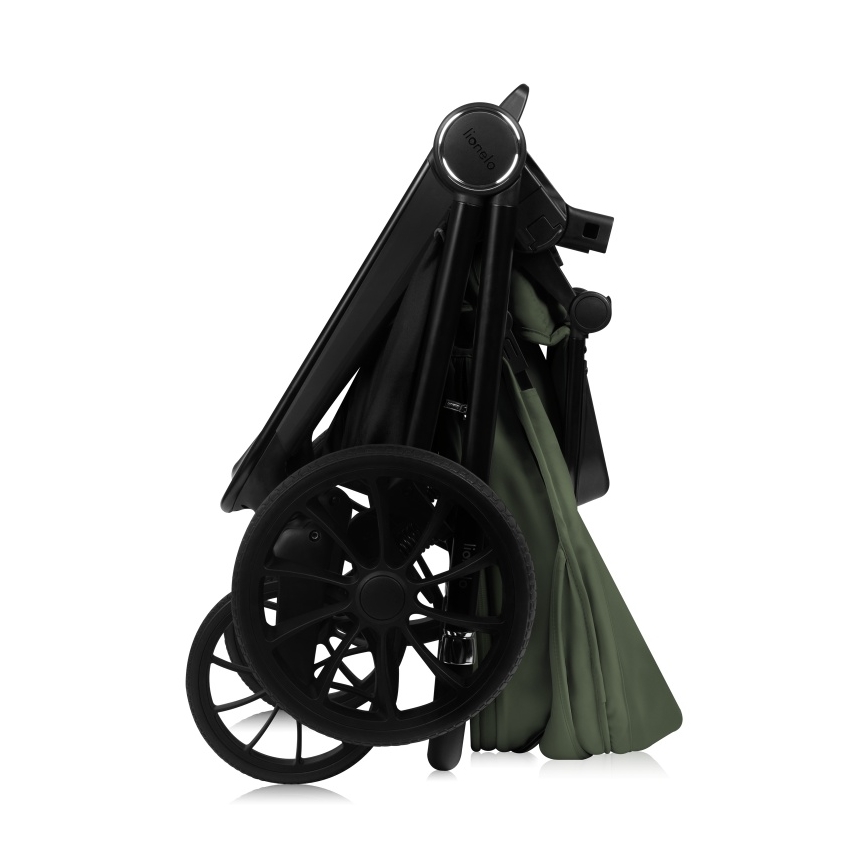 Lionelo - Kombineeritud 2‑ühes jalutuskäru MIKA PLUS Roheline oliiv