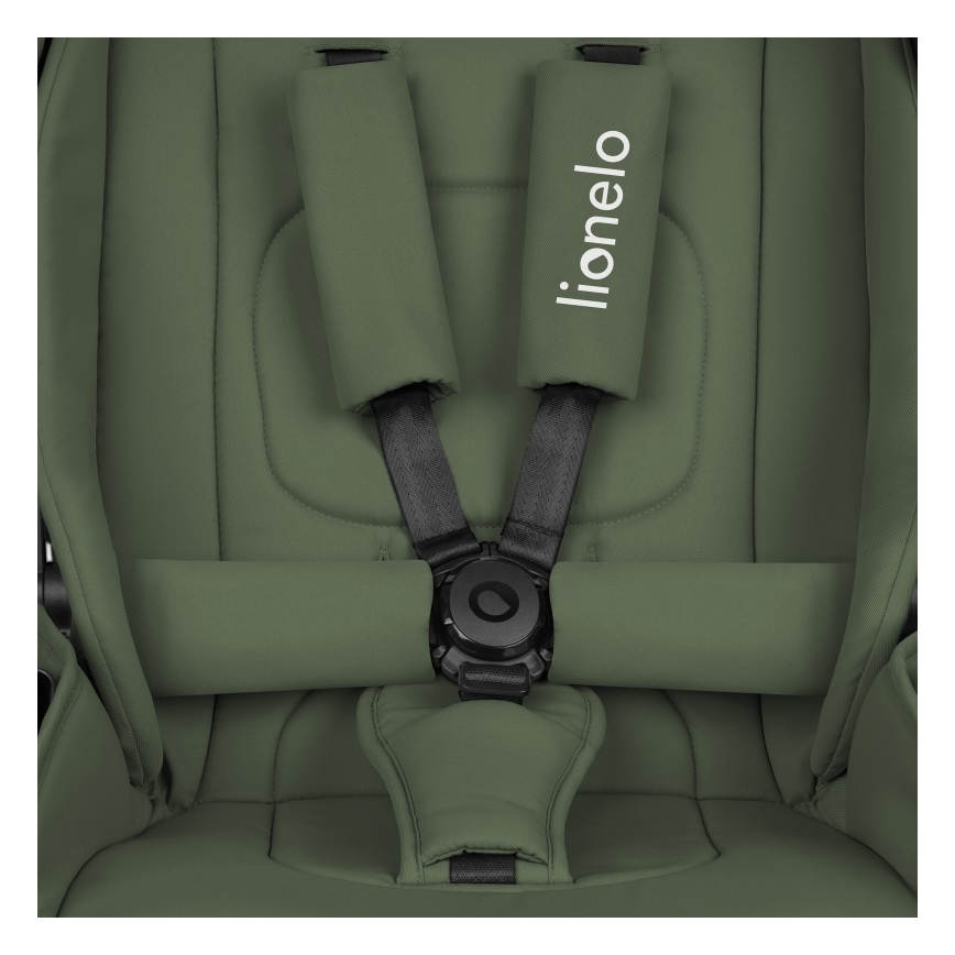 Lionelo - Kombineeritud 2‑ühes jalutuskäru MIKA PLUS Roheline oliiv