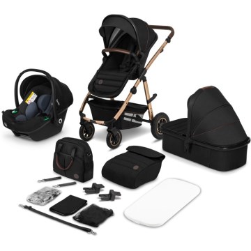 Lionelo - Kombineeritud 3-ühes jalutuskäru AMBER Black Onyx