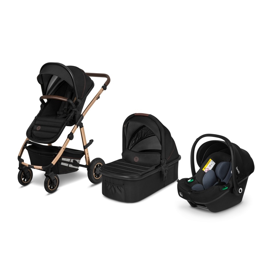 Lionelo - Kombineeritud 3-ühes jalutuskäru AMBER Black Onyx